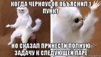 когда черноусов объяснил 1 пункт но сказал принести полную задачу к следующей паре