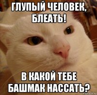 глупый человек, блеать! в какой тебе башмак нассать?