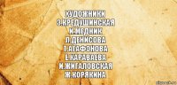 художники
З.Кредушинская
И.Медник
Л.Денисова
Т.Агафонова
Е.Караваева
И.Жигаловская
Ж.Корякина