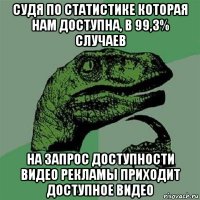 судя по статистике которая нам доступна, в 99,3% случаев на запрос доступности видео рекламы приходит доступное видео