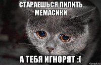 стараешься пилить мемасики а тебя игнорят :(