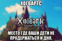 хогвартс место где ваши дети не продержаться и дня.