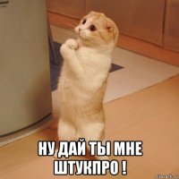  ну дай ты мне штукпро !