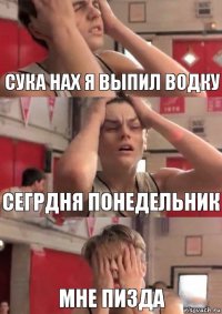 Сука нах я выпил водку Сегрдня понедельник Мне пизда