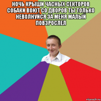 ночь крыши часных секторов собаки воют со дворов ты только неволнуйся за меня малый повзрослел 