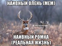 наивный олень (мем) наивный ромка (реальная жизнь)