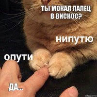 ты мокал палец в вискос? да...