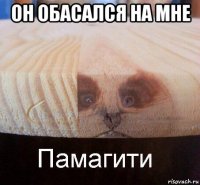 он обасался на мне 