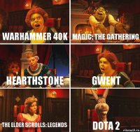 warhammer 40k Magic: The Gathering Hearthstone GWENT The Elder Scrolls: Legends dota 2