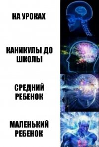 на уроках каникулы до школы средний ребенок маленький ребенок