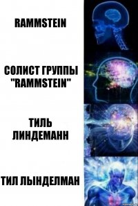 Rammstein Солист группы "Rammstein" Тиль Линдеманн Тил Лынделман