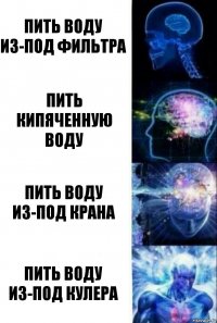 Пить воду из-под фильтра Пить кипяченную воду Пить воду из-под крана Пить воду из-под кулера