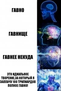 Гавно Гавнище Гавнее некуда Это идиальное творение,за который я заплачу 100 трилиардов полное гавно!