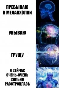 Пребываю
в меланхолии Унываю Грущу Я сейчас
очень-очень
сильно расстроилась