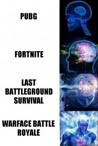 PUBG Fortnite LAst battleground survival WARFACE battle royale