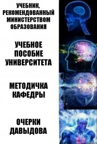 Учебник, рекомендованный министерством образования Учебное пособие университета Методичка кафедры Очерки Давыдова