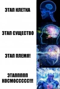 этап клетка этап существо этап племя! ЭтАппппп КоСмоССССС!!!