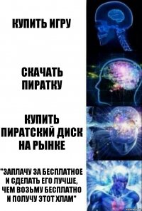 Купить игру Скачать пиратку Купить пиратский диск на рынке "Заплачу за бесплатное и сделать его лучше, чем возьму бесплатно и получу этот хлам"