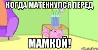 когда матекнулся перед мамкой!