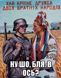  ну шо, бля. в ось?