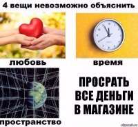 просрать все деньги в магазине