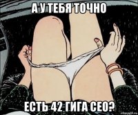 а у тебя точно есть 42 гига сео?