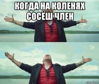 когда на коленях сосёш член 