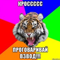 кроссссс проговаривай взвод!!!