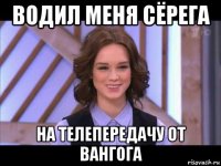 водил меня сёрега на телепередачу от вангога