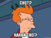 снег!? какой снег?