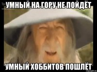 умный на гору не пойдёт умный хоббитов пошлёт