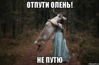 отпути олень! не путю