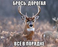 брось, дорогая всё в порядке