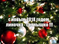 с новым 2018 годом , линочка - солнышко !!!