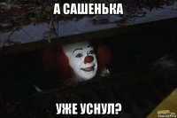 а сашенька уже уснул?