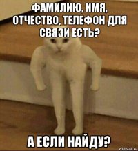 фамилию, имя, отчество, телефон для связи есть? а если найду?