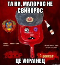 та ни, малорос не свинорос це украiнец