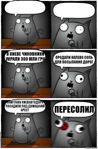   В Киеве чиновники украли 300 млн грн продали налево соль для посыпания дорог замглаву Киевавтодора посадили под домашний арест пересолил