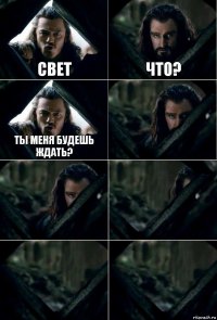 Свет что? ты меня будешь ждать?     