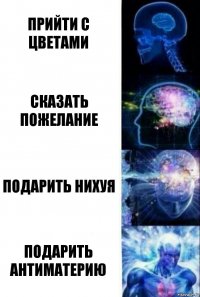 Прийти с цветами Сказать пожелание Подарить нихуя Подарить антиматерию