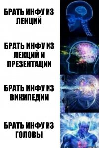 брать инфу из лекций брать инфу из лекций и презентации брать инфу из википедии брать инфу из головы