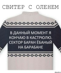 В данный момент я кончаю в кастрюлю. Сектор баран ёбаный на барабане