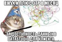 вжух и плюс 3тр в месяц за доступность данных в datastudio для клиента