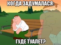 когда задумалася: гуде туалет?