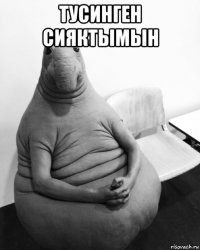 тусинген сияктымын 