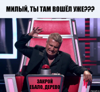 Милый, ты там вошёл уже??? ЗАКРОЙ ЕБАЛО, ДЕРЕВО