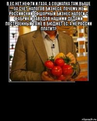 в ес нет нефти и газа, а социалка там выше за счет налогов бизнеса. почему же российский офшорный бизнес налоги с фабрик и заводов нашими дедами построенный тоже в бюджет ес, а не россии платит? 