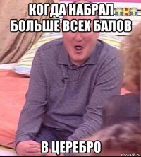 когда набрал больше всех балов в церебро