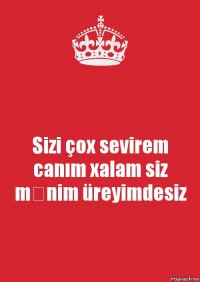 Sizi çox sevirem canım xalam siz mənim üreyimdesiz