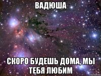 вадюша скоро будешь дома, мы тебя любим